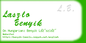 laszlo benyik business card